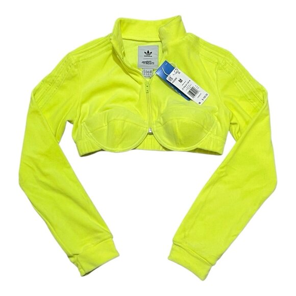 adidas x Jeremy Scott Originals Track Top Neom Yellow Size Medium H50968 - Picture 7 of 9